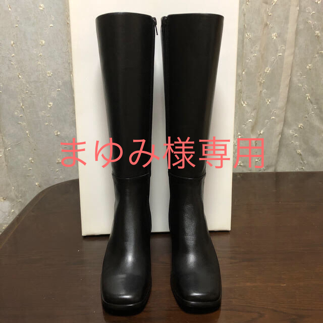 日本製 本革ロングブーツ ブラック 23cm 美品‼️