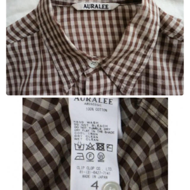 COMOLI(コモリ)のAURALEE SUPER LIGHT CHECK BIG SHIRTS メンズのトップス(シャツ)の商品写真