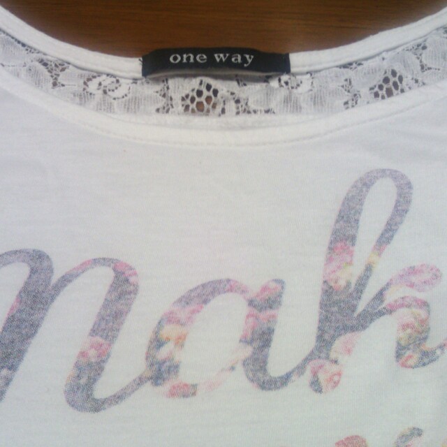 one*way(ワンウェイ)のone*way 　肩レースﾄｯﾌﾟｽ レディースのトップス(Tシャツ(半袖/袖なし))の商品写真