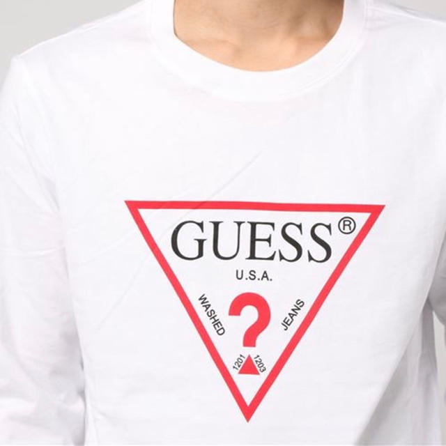 GUESS(ゲス)のGuess ゲス TRIANGLE LOGO TEE ロングTシャツ XL メンズのトップス(Tシャツ/カットソー(七分/長袖))の商品写真