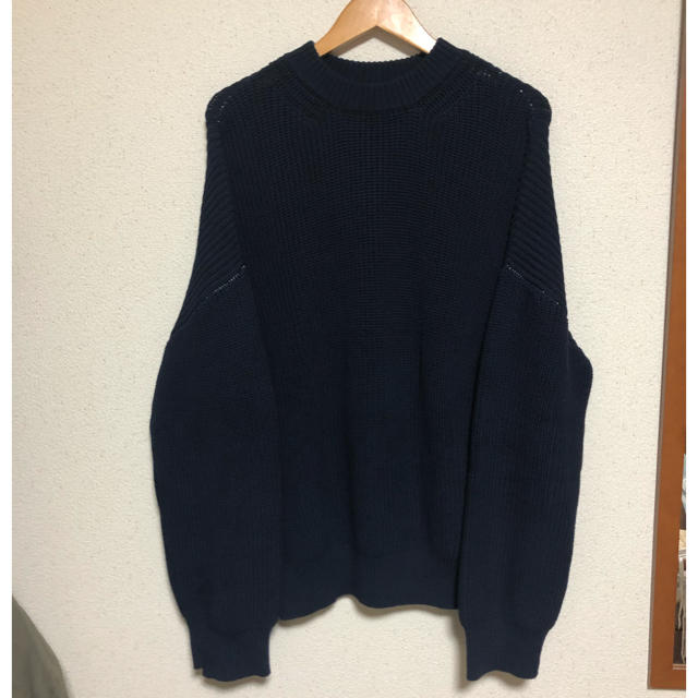 18ss UNUSED 5G Crew Neck Knit サイズ1 ネイビー