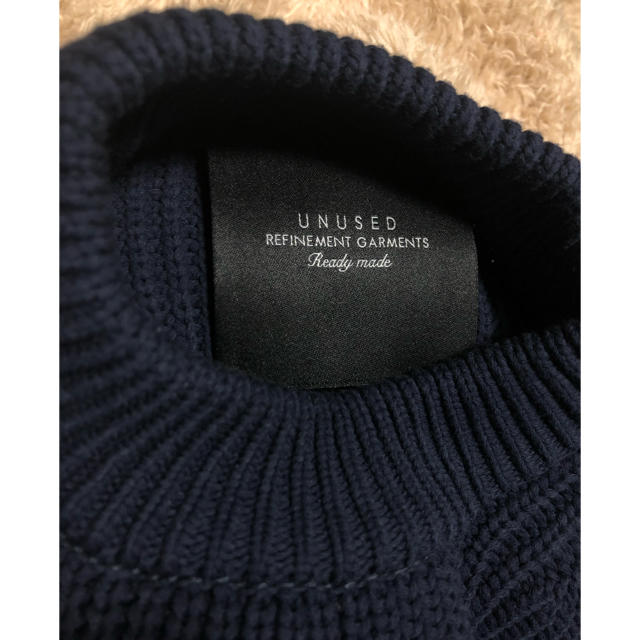 UNUSED(アンユーズド)の18ss UNUSED 5G Crew Neck Knit サイズ1 ネイビー メンズのトップス(ニット/セーター)の商品写真