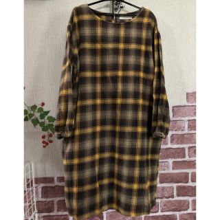 ショコラフィネローブ(chocol raffine robe)の❣️chocol raffine robe チェック柄ワンピース チュニック❣️(ひざ丈ワンピース)