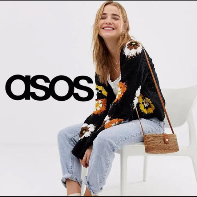 asos(エイソス)のちゃよ様専用❗️新品未使用★asos かぎ編み 花柄 カーディガン レディースのトップス(カーディガン)の商品写真