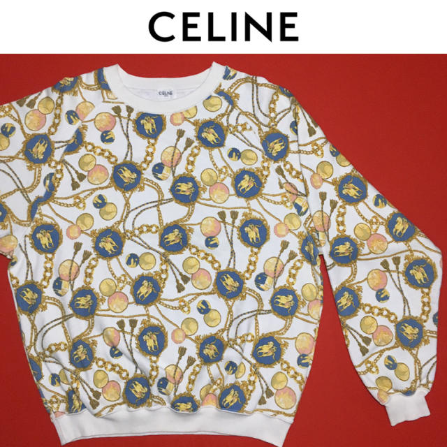 celine(セリーヌ)のCELINE スウェット セリーヌ ヴィンテージ ゴールドチェーン 総柄  レディースのトップス(トレーナー/スウェット)の商品写真