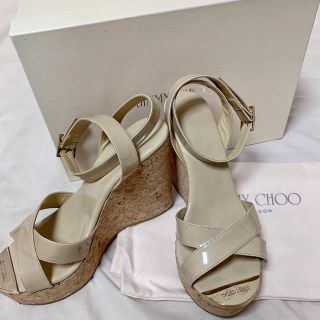 ジミーチュウ(JIMMY CHOO)のジミーチュウ☆ウエッジソールサンダル☆36(サンダル)