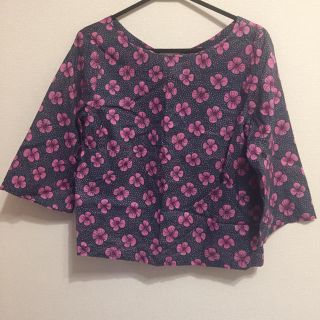 マリメッコ(marimekko)のmarimekko  花柄カットソー(シャツ/ブラウス(長袖/七分))