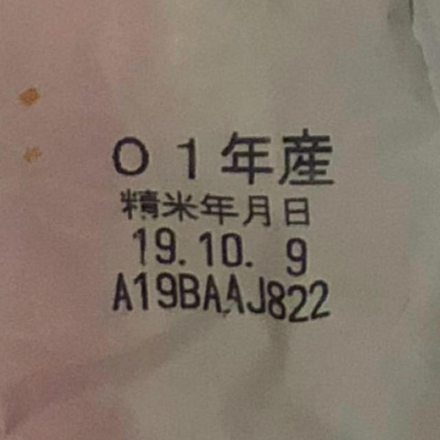 米 10kg 新米 01年産 秋田県産 あきたこまち 精米年月日19.10.9 食品/飲料/酒の食品(米/穀物)の商品写真