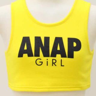 アナップ(ANAP)の未着用　ロゴブラトップ　アナップガール ANAP GiRL トップス イエロー(Tシャツ/カットソー)