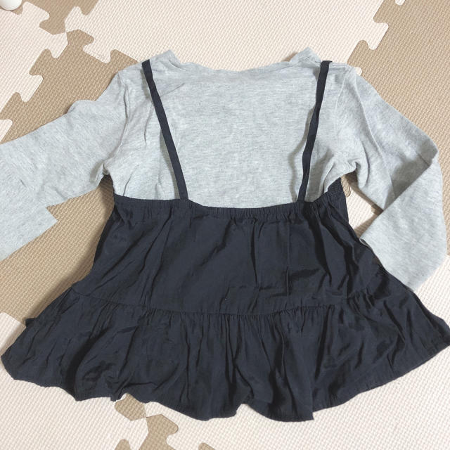 petit main(プティマイン)の重ね着風カットソー キッズ/ベビー/マタニティのキッズ服女の子用(90cm~)(Tシャツ/カットソー)の商品写真