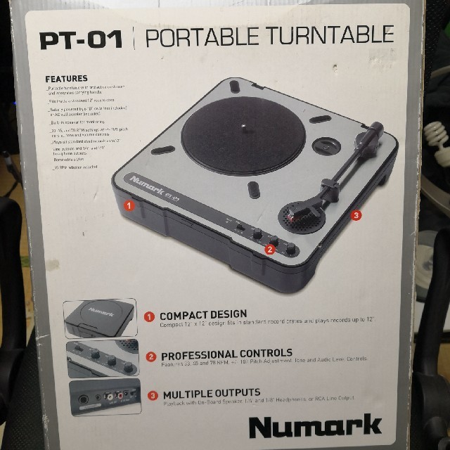 Numark PT-01 portable turntable 完品