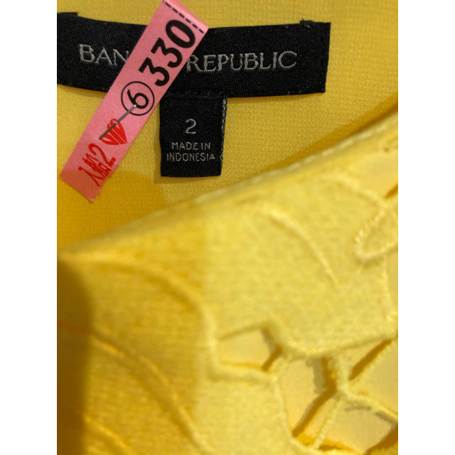 Banana Republic(バナナリパブリック)のバナナリパブリック　イエローワンピース レディースのワンピース(ミニワンピース)の商品写真