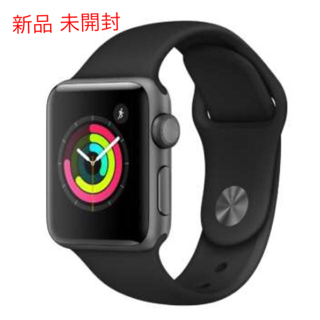 Apple Watch(アップルウォッチ)の新品 未開封 Apple Watch 3 GPS 38mmスペースグレイ スマホ/家電/カメラのスマホ/家電/カメラ その他(その他)の商品写真