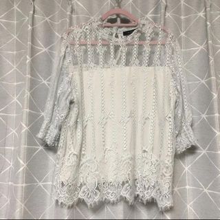 ダブルクローゼット(w closet)のレース　トップス(シャツ/ブラウス(半袖/袖なし))