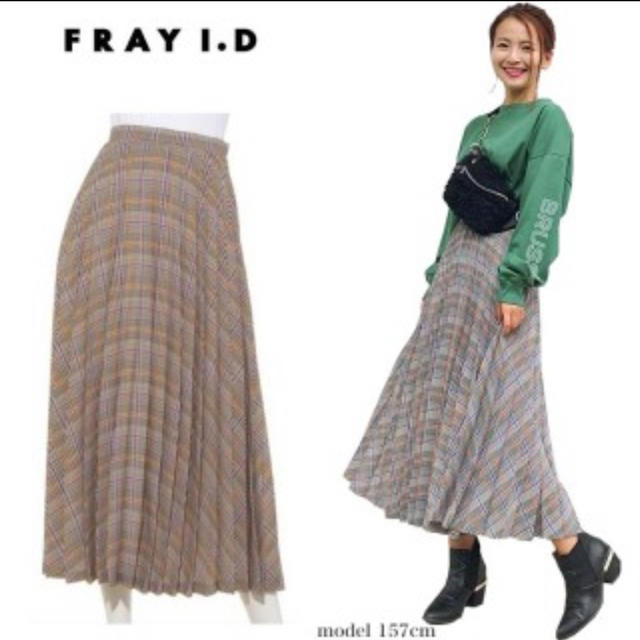 FRAY I.D(フレイアイディー)のフレイアイディー　チェックスカート レディースのスカート(ロングスカート)の商品写真