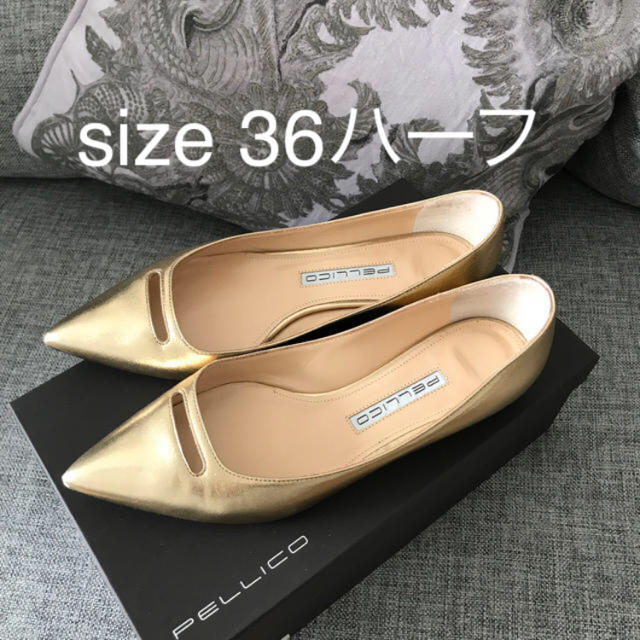 PELLICO(ペリーコ)のペリーコ   ANDREA  ゴールド  36ハーフ レディースの靴/シューズ(ハイヒール/パンプス)の商品写真