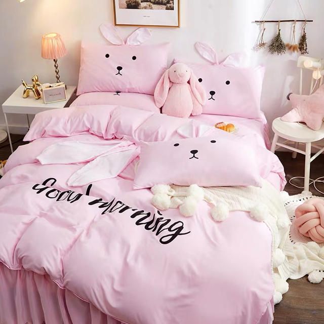 ダブルベッド用品4点セット .寝具 枕カバー掛け布団カバー ベッドパッド 夏用