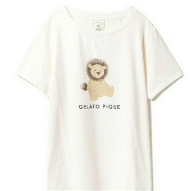 gelato pique(ジェラートピケ)のアニマルワンポイントTシャツ♡ホワイト レディースのルームウェア/パジャマ(ルームウェア)の商品写真