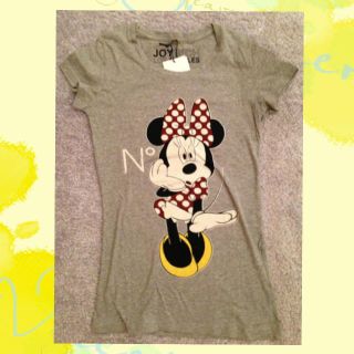 ジョイリッチ(JOYRICH)の値下✳ジョイリッチ⭐ミニーT新品⭐グレー(Tシャツ(半袖/袖なし))
