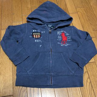 ポロラルフローレン(POLO RALPH LAUREN)の難あり☆ラルフローレン☆ジップアップパーカー☆ブルー☆100(ジャケット/上着)