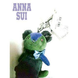 アナスイ(ANNA SUI)のAnna suiアナスイ手袋ホルダーくまクマ熊ベアぬいぐるみ紺/緑/黒スワロ冬(手袋)