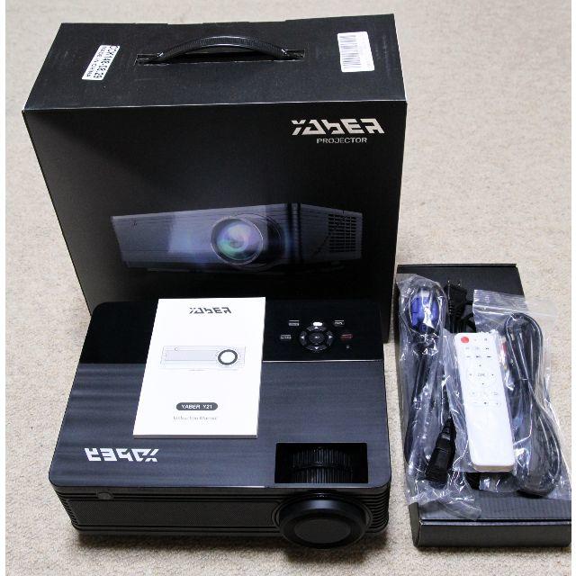 YABER プロジェクター 5200lm 1920×1080解像 スピーカー付 スマホ/家電/カメラのテレビ/映像機器(プロジェクター)の商品写真