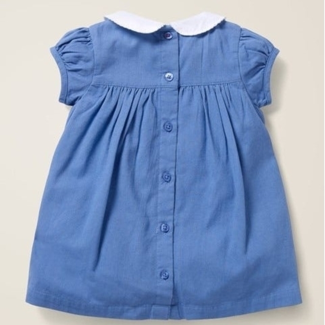 Boden(ボーデン)のBaby Boden ひつじ刺繍 スモックワンピース ブルー 98 キッズ/ベビー/マタニティのキッズ服女の子用(90cm~)(ワンピース)の商品写真