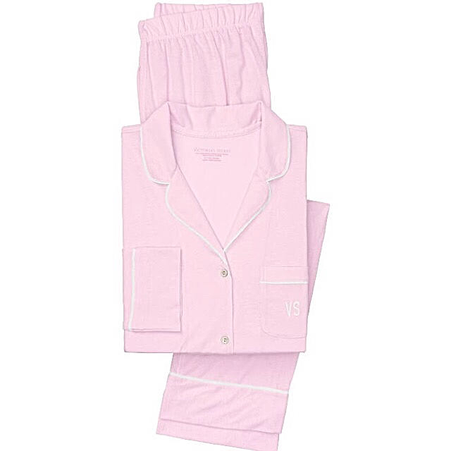 Victoria's Secret(ヴィクトリアズシークレット)の新品 VS 長袖&軽量 Sleepover knit コットンパジャマ レディースのルームウェア/パジャマ(パジャマ)の商品写真