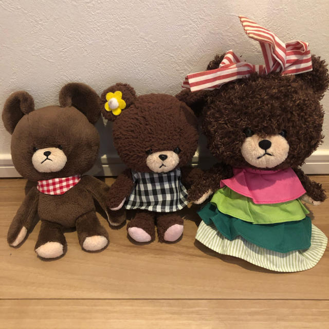 くまのがっこう(クマノガッコウ)のくまのがっこう　ジャッキー  ぬいぐるみ　3体セット エンタメ/ホビーのおもちゃ/ぬいぐるみ(ぬいぐるみ)の商品写真