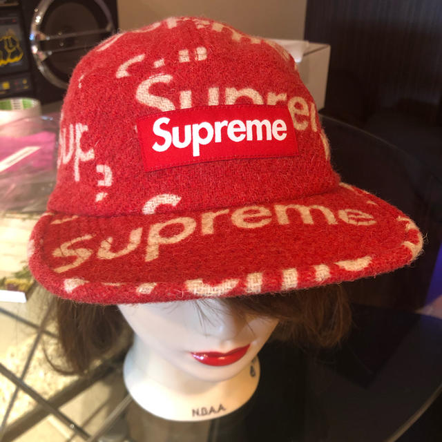 supreme harris tweed camp cap