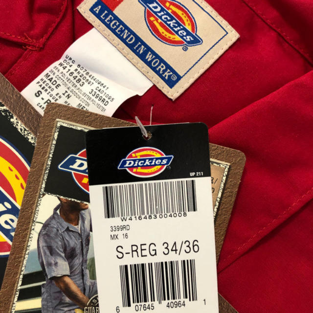 Dickies(ディッキーズ)のディッキーズ半袖Sサイズ赤新品未使用 メンズのトップス(Tシャツ/カットソー(半袖/袖なし))の商品写真