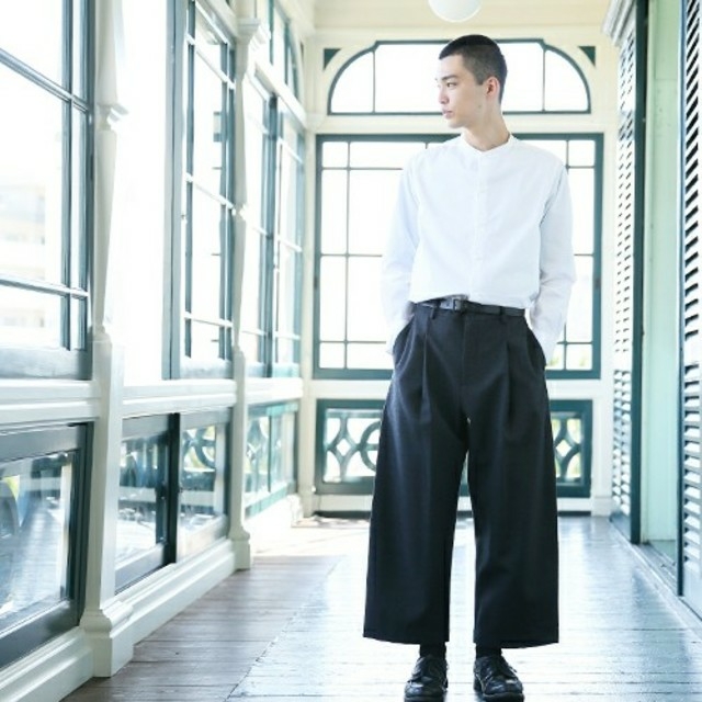 スラックス COMOLI - STUDIO NICHOLSON 18AW VOLUME PANTS BLAKE