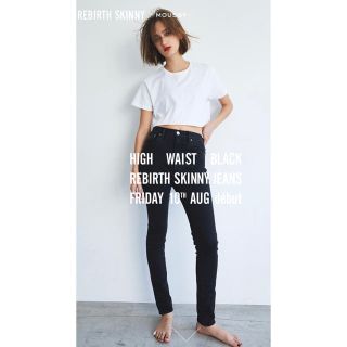 マウジー(moussy)のmoussy HW Rebirth L／BLACK SKINNY(デニム/ジーンズ)