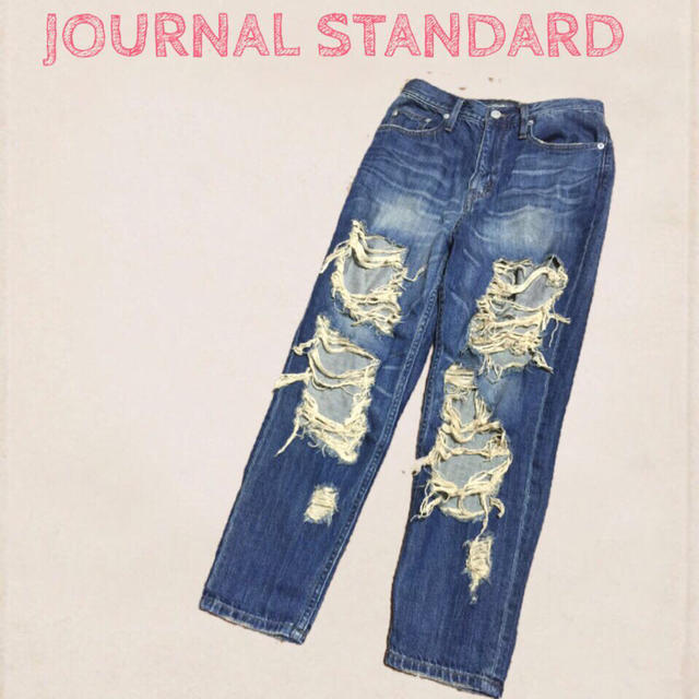 JOURNAL STANDARD(ジャーナルスタンダード)のダメージ クラッシュ ジーンズ レディースのパンツ(デニム/ジーンズ)の商品写真