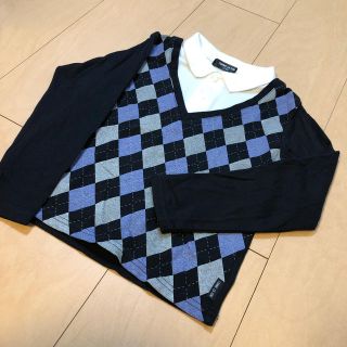 コムサイズム(COMME CA ISM)のCOMME CA ISM ポロシャツ重ね着風 長袖 110(Tシャツ/カットソー)