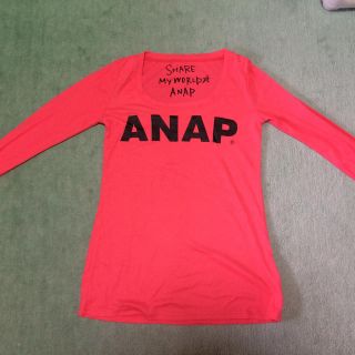 アナップ(ANAP)の【みりあん様専用】ANAPロゴ長袖【ピンク・M】(Tシャツ(長袖/七分))