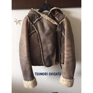 ツモリチサト(TSUMORI CHISATO)のボア付きレザーアウター (ブルゾン)