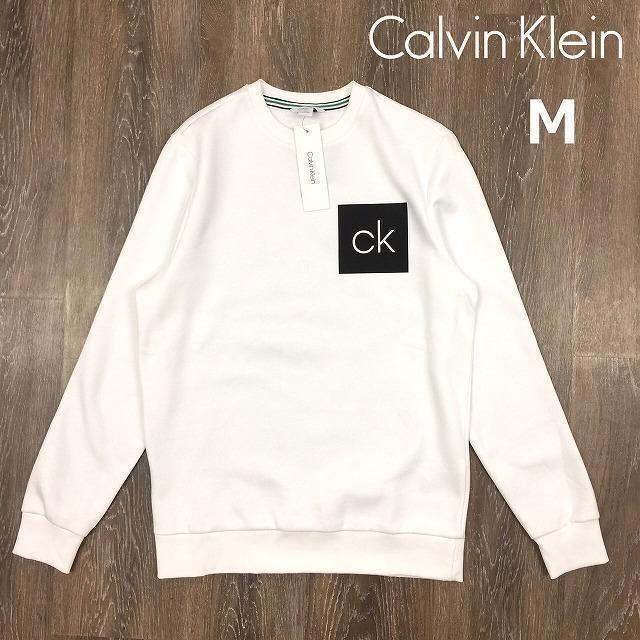 [Calvin Klein] カルバンクライン ロゴ スウェット 白(L)