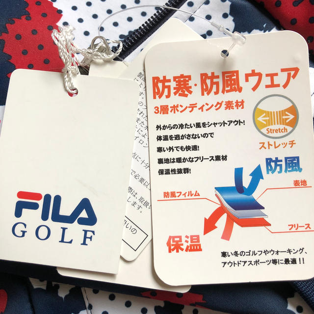 FILA(フィラ)のFILA  gokf  防寒、風 ウェア   Lサイズ新品未使用 スポーツ/アウトドアのゴルフ(ウエア)の商品写真