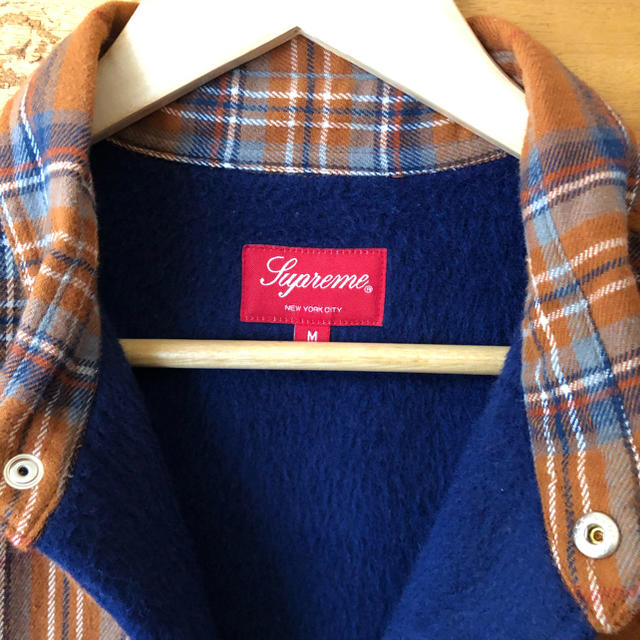 Supreme Pile Lined Plaid Flannel Shirt M