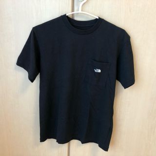 ザノースフェイス(THE NORTH FACE)の試着のみTHE NORTH FACE ポケット付ロゴTシャツ S 黒(Tシャツ/カットソー(半袖/袖なし))