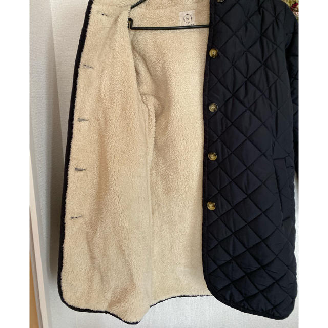 SM2(サマンサモスモス)のSM2●サマンサモスモス　フード キルトボア コート　総ボア  黒 レディースのジャケット/アウター(ロングコート)の商品写真