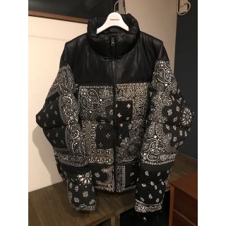 サカイ(sacai)のmiyagihidetaka ミヤギヒデタカ　バンダナダウンジャケット　ブラック(ダウンジャケット)