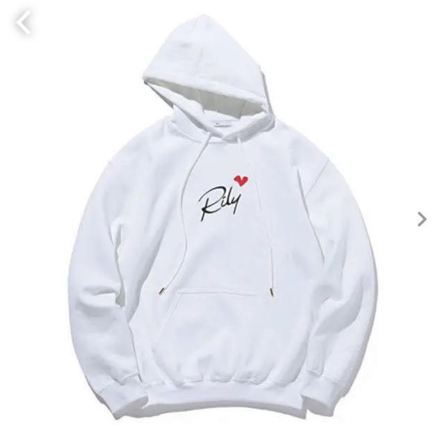 新品 Rily heart logo hoodie 白 Mサイズ 今市隆二