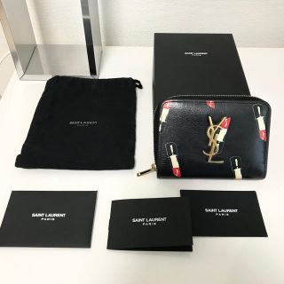 サンローラン(Saint Laurent)の【SAINT LAURENT】リップ柄財布（箱・ギャランティーカード付き）(財布)