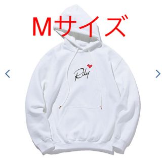 RILY Heart Logo Hoodie 白 XLサイズ パーカー