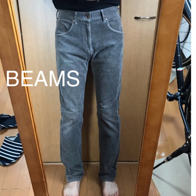 BEAMS(ビームス)のBEAMS ビームス ストレッチ スリムストレート コーディロイ グレー パンツ メンズのパンツ(その他)の商品写真