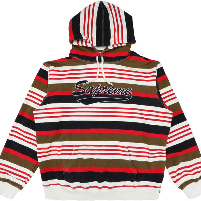 Supreme  STRIPED HOODED パーカー sweats   M