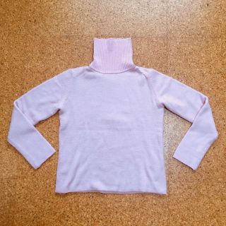 クレージュ(Courreges)のcourreges タートルネックニット　ピンク(ニット/セーター)