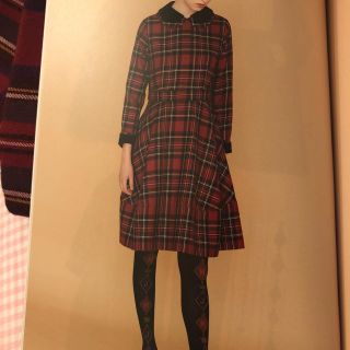 ジェーンマープル(JaneMarple)のJane Marple wool tartan dormitory dress(ひざ丈ワンピース)